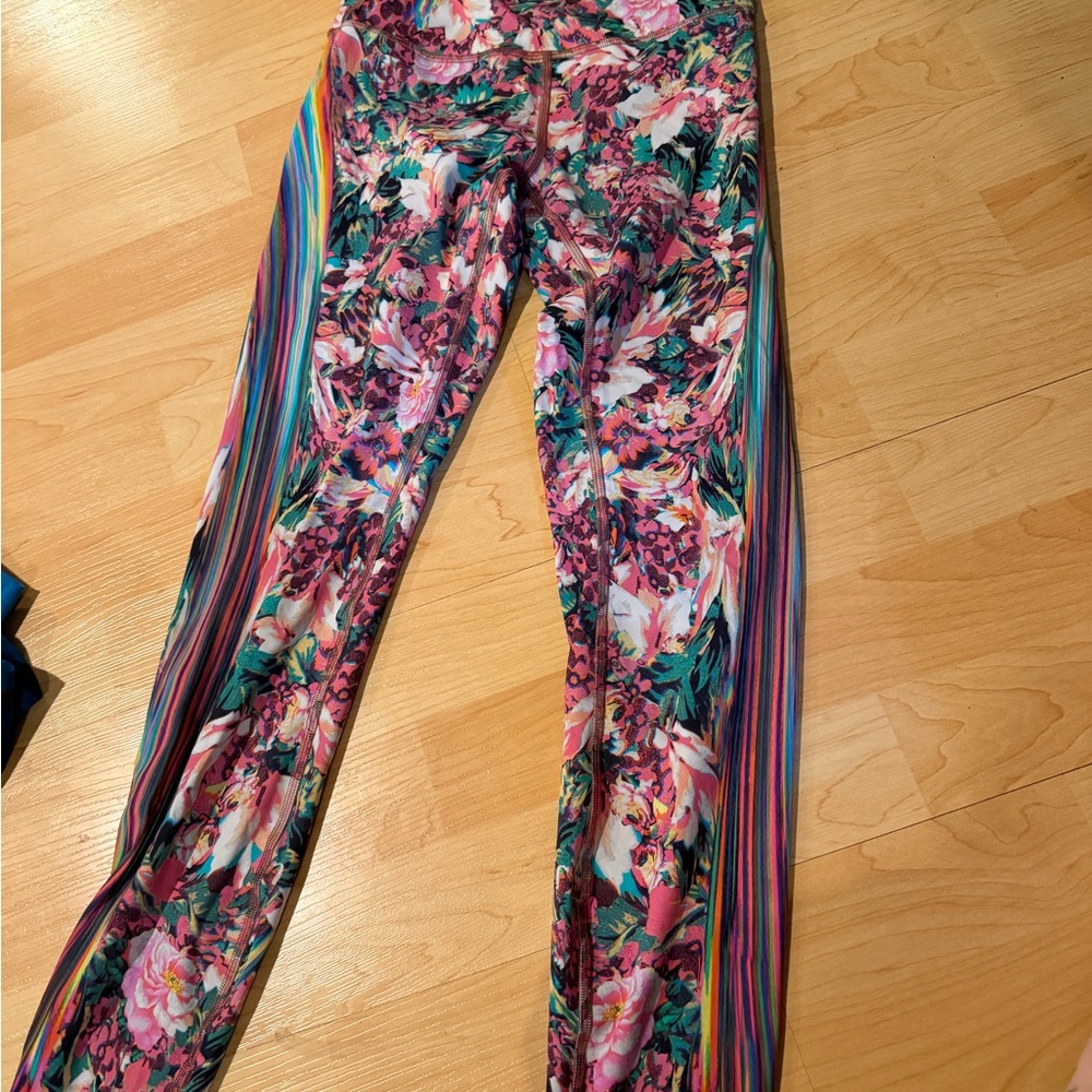 lululemon athletica Floral and Striped Leggings